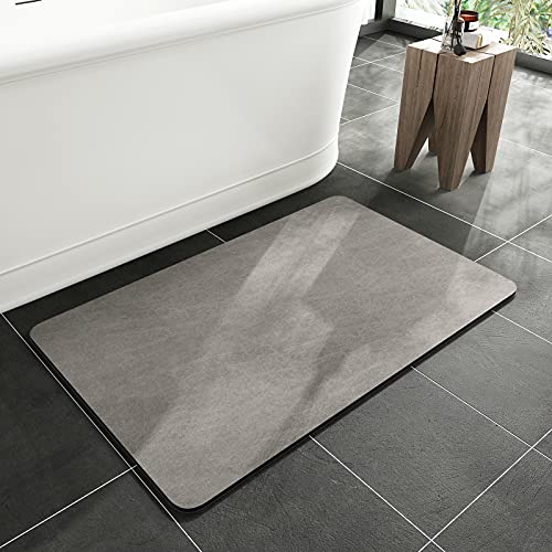 MontVoo-Bath Mat Rug-Rubber Non Slip Quick Dry Super Absorbent Thin Bathroom Rugs Fit Under Door-Washable Bathroom Floor Mats-Shower Rug for in Front of Bathtub Shower Room Sink