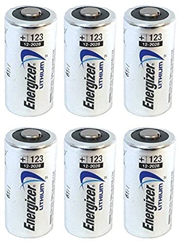 Energizer 123 6 Lithium Batteries - Pack of 6 (Silver)