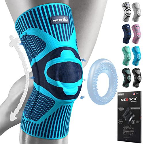 NEENCA Knee Braces for Knee Pain Relief, Compression Knee Sleeves with Patella Gel Pad & Side Stabilizers, Knee Support for Weightlifting, Running, Workout, Arthritis, Meniscus Tear, Men Women. ACE-53