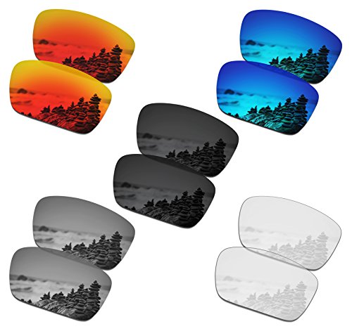 SmartVLT Set of 5 Men's Replacement Lenses for Oakley Fuel Cell OO9096 Sunglass Combo Pack S01