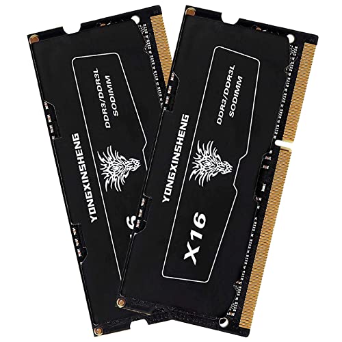 Yongxinsheng 16GB Kit (2x8GB) DDR3L / DDR3 1600MHz CL11 SODIMM Laptop Memory PC3L-12800 / PC3-12800 204Pin 1.35V / 1.5V 2Rx8 Dual Rank Non-ECC Unbuffered Notebook PC Computer Memory RAM Module Upgrade