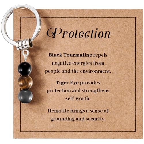 Wocide Crystal Keychain For Women Chakra Healing Stones Keyring Gemstone Key Chains