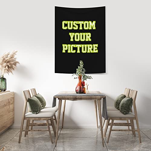JINJUREN Custom Tapestry Upload Images Banners and Signs Customize For Bedroom 29 * 37inch Vertical
