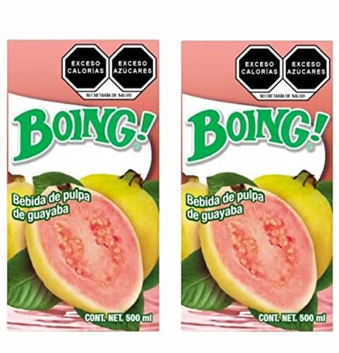 Boing Juice 16.9oz. 2 Pack Tetra Pak. Jugo boing Mexicano 500ml. Shipping Included if you spend $25 or more on items shipped by Snacks and More LLC. (Guayaba - Guava)