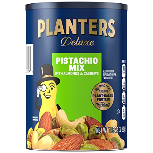 PLANTERS Pistachio Lovers Nut Mix with Pistachios, Almonds & Cashews, 1 LB 2.5 oz Canister