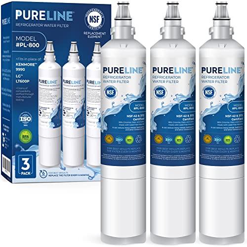 Pureline 9990, LT600P Replacement for Kenmore 9990, Kenmoreclear 46-9990, LG LT600P, 5231ja2006a, Refrigerator Water Filter - Reduces Bad Taste & Odor