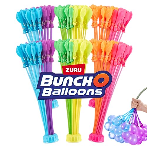 Bunch O Balloons Tropical Party (6 Pack) by ZURU, 200+ Rapid-Filling Self-Sealing Tropical Colored Water Balloons for Outdoor Family, Friends, Children Summer Fun (6 Pack)