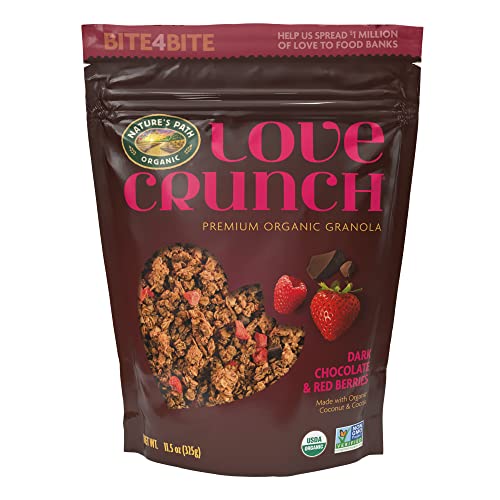 Love Crunch Organic Dark Chocolate and Red Berries Granola, 11.5 Ounce, Non-GMO, Fair Trade, by Nature's Path