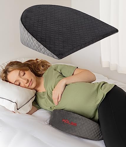 Kӧlbs Wedge Pregnancy Pillow | Memory Foam Pregnancy Pillow for Sleeping, Back, Knees and Legs | Maternity Wedge Pillow for Belly Support