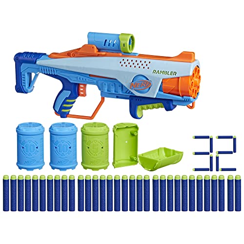 Nerf Elite Junior Rookie Pack, Easy Play Toy Foam Blaster, 32 Nerf Elite Darts, 4 Targets, Nerf Blasters for Kids Outdoor Games, Ages 6 & Up (Amazon Exclusive)