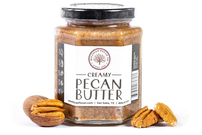 Pure Fresh Pecan Butter, 8.5 oz | No Sugar Added | Millican Pecan since 1888 | San Saba, Texas