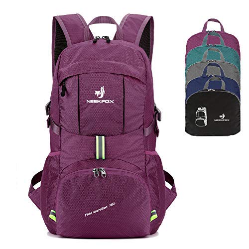 NEEKFOX Packable Lightweight, Hiking Daypack Travel Hiking Backpack, Ultralight Foldable Backpack for Women Men
