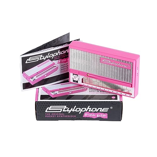 Stylophone Pink - The Original Pocket Electronic Synthesizer - Special Edition | Synth Musical Instrument | Synthesizer Keyboard | Stylophone Instrument