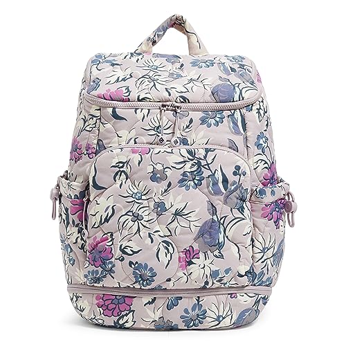 Vera Bradley Featherweight Commuter Backpack Travel Bag, Fresh-Cut Floral Lavender