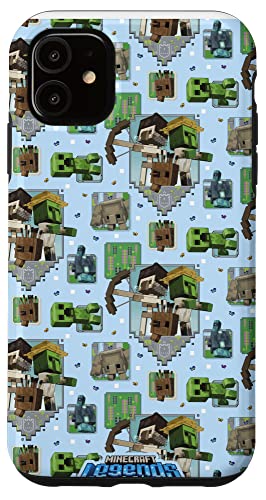 iPhone 11 Minecraft Legends Mob Panels Pattern Wallpaper Case