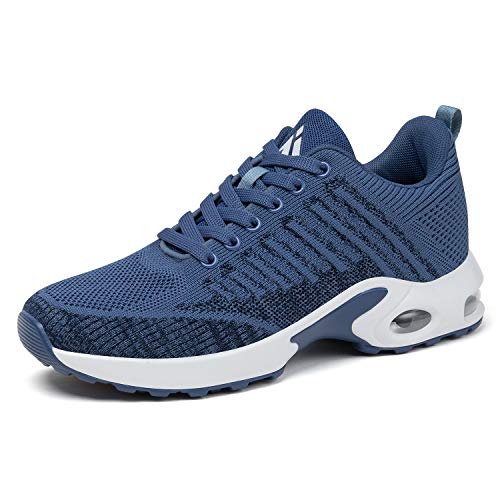 Mishansha Womens Walking Sneakers Ultra Lightweight Tennis Shoes Athletic Gym Shoes Arch Support Anti-Slip Outdoor Fashion Running Shoes Blue 10