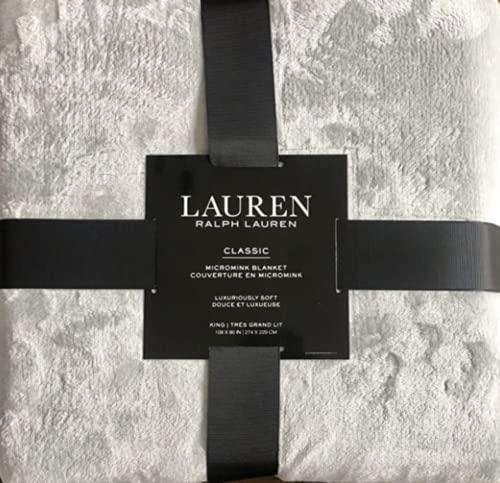 Lauren Ralph Lauren Classic Micromink Blanket - Taupe Gray (Light Gray) King