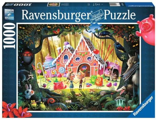 Ravensburger Hansel and Gretel Beware! 1000 Piece Jigsaw Puzzle for Adults - 16950 - Every Piece is Unique, Softclick Technology Means Pieces Fit Together Perfectly