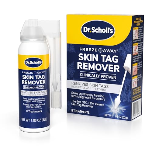 Dr. Scholl's Freeze Away SKIN TAG REMOVER, 8 Ct // Removes Skin Tags in As Little As 1 Treatment, FDA-Cleared, Clinically Proven, 8 Treatments
