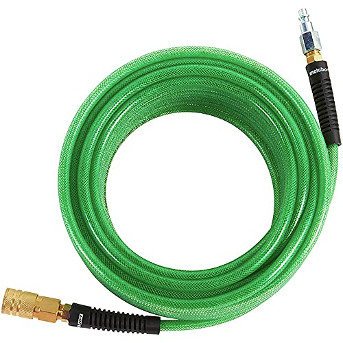 Metabo HPT Air Hose | 1/4-Inch x 50 Ft | Industrial Fittings | Professional Grade Polyurethane | 300 PSI | 115155M