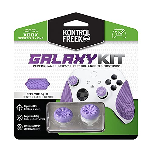 KontrolFreek FPS Freek Galaxy Performance Kit for Xbox One and Xbox Series X Controller | Includes Performance Thumbsticks and Performance Grips | Purple