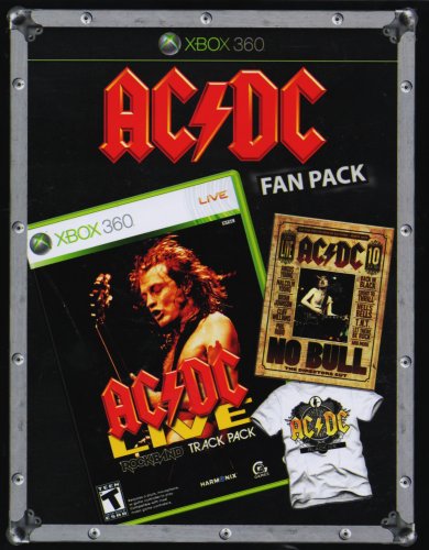 AC/DC Fan Pack: Includes Xbox 360 Edition of 'AC/DC Live: Rock Band Track Pack,' DVD of 'No Bull: The Director's Cut,' and AC/DC Black Ice Logo T-Shirt
