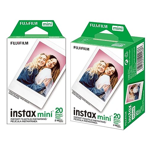 Fujifilm Instax Mini Instant Film, 2 x 10 Shoots X 2Pack (Total 40 Shoots) Value Set