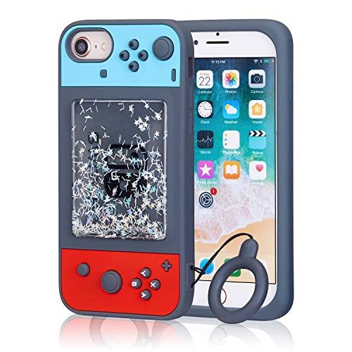 Jowhep Case for iPhone SE 2022/2020 Cartoon 3D Phone Case for iPhone 7/8/6/6S Cute Kawaii Fun Quicksand Game Sparkle Bling Design Designer Silicone Cover Cool Funny Cases for Girls Kids Boys