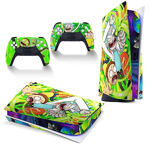 Vinyl Stickers for PS5 Disk Version Console and Controller,No Bubble,Waterproof,Compatible with PS5