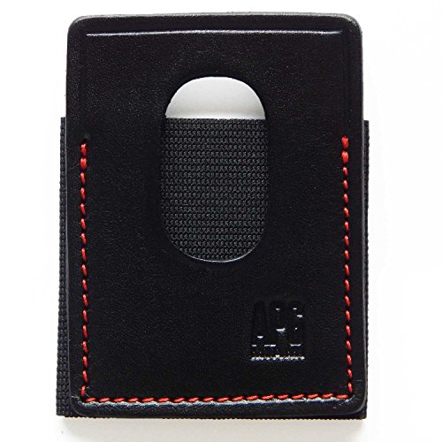 Model 1 Hybrid Minimalist Leather and Elastic Wallet (Red)