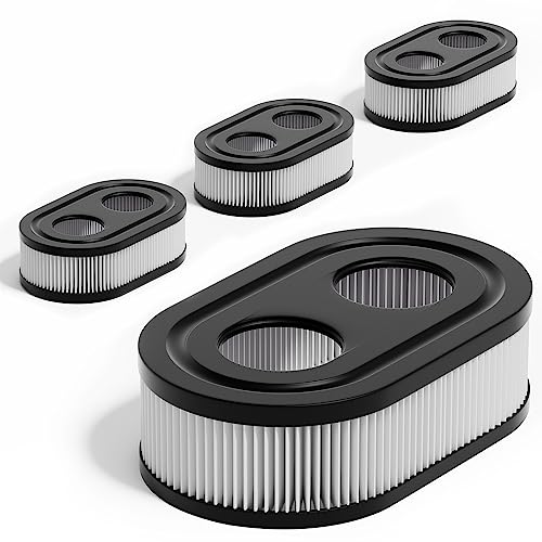 Leemone 593260 Lawn Mower Air Filter Briggs and Stratton 550ex 675exi 725exi Series Engines Model and More, 798452 Air Cleaner Cartridge Filter Troy Bilt TB110 TB200 TB230 Lawnmower and More(4 Pack)