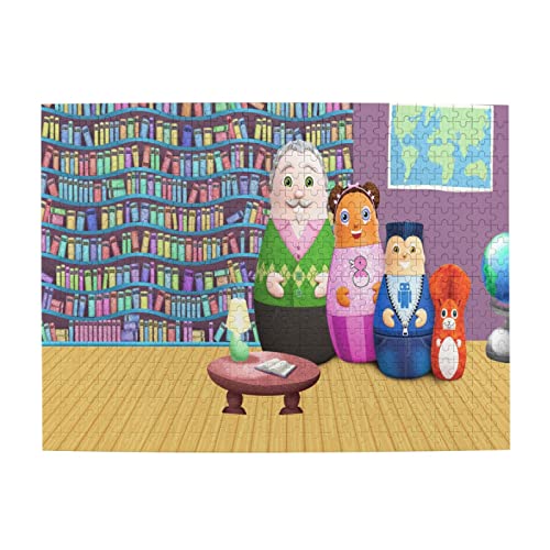 KOVOS Higglytown Anime Heroes Jigsaw Puzzle 500 Piece Anime Wooden Collage Puzzles for Teen Adults Brain Games Gifts 20.4x15 in