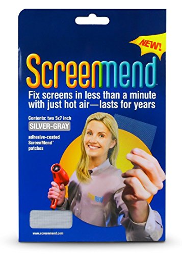 Screenmend 857101004549 Window Screen Repair Kit Screenment, 5' x 7' Patch, Silver-Gray (Packaging may vary)
