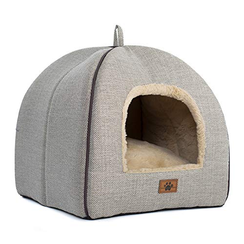 WINDRACING Cat Bed for Indoor Cats - Cat Cave Bed Cat House Cat Tent with Removable Washable Cushioned Pillow, Soft Kitten beds,Cat Beds & Furniture, for Small and medium Pet Bed