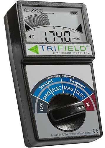 TriField EMF Meter Detects Radio, Magnetic & Electric Fields - For 5G, Cell Towers, WiFi, Bluetooth, Smart Meters
