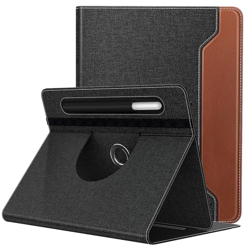 TiMOVO Universal Case for 9-11 Inch Tablet, 360 Degree Rotating Stand Protective Cover with Pen Pocket for 9 10 10.1 Inch Android Touchscreen Tablet, Black Brown
