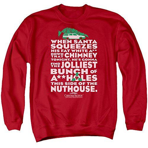 Christmas Vacation Jolliest Bunch Unisex Adult Crewneck Sweatshirt for Men and Women Red