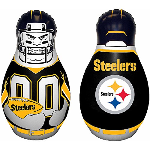 Fremont Die NFL Pittsburgh Steelers Bop Bag Inflatable Tackle Buddy Punching Bag, Standard: 40' Tall, Team Colors