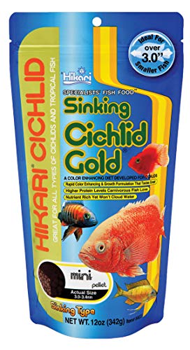 Hikari 12-Ounce Sinking Cichlid Gold Pellets for Pets, Mini