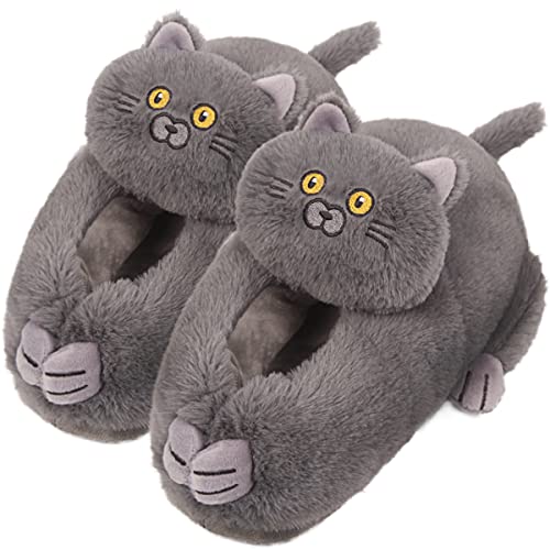 Caramella Bubble Cute Animal Slippers: Cat Slippers for Women Fuzzy Memory Foam House Slippers,Plush Home Indoor Outdoor Warm Winter All Inclusive House Shoes for Women