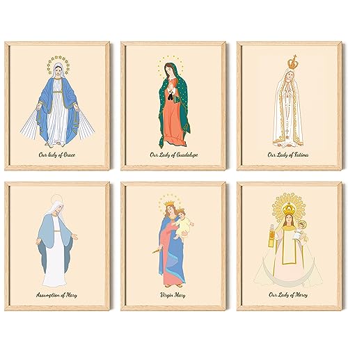 97 Decor Our Lady Of Guadalupe Image - Blessed Virgin Mary Art Print, Our Lady Fatima Body Portrait, Mother Mary Picture, Guadalupe Painting Artwork, Religious Catholic Art Poster (8x10 UNFRAMED)