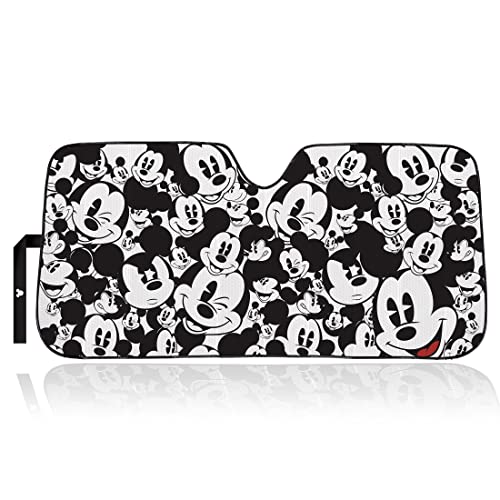 Plasticolor 003689R01 Mickey Mouse Expressions Accordion Style Car Truck SUV Front Windshield Sunshade
