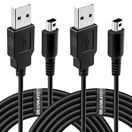 [2 Pack] 4FT 3DS 2DS DSi Charger Cable Power USB Charging Cord Compatible with Nintendo New 3DS XL/New 3DS/ 3DS XL/ 3DS/ New 2DS XL/New 2DS/ 2DS XL/ 2DS/ DSi/DSi XL, Black