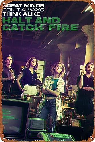 Halt and Catch Fire Tin Sign Retro Metal Movie Poster Art Wall Home Decor 8x12 Inches