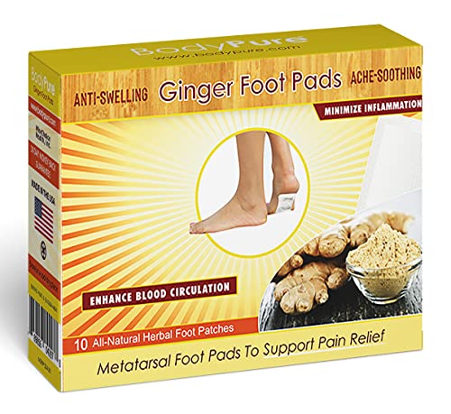 Anti Swelling Ginger Foot Pads | Metatarsal Support & Pain Relief | Herbal Ginger Foot Patches for Pain and Swelling | Made in The USA