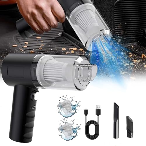 Handheld Car Vacuum Cleaner - Car Vacuum Cleaner High Power, Mini Vacuum Cordless, 120W Strong Suction,Rechargeable Portable Vacuum Cleaner 2 in1 for Car, Keyboard Lightning Deals of Today Warehouse