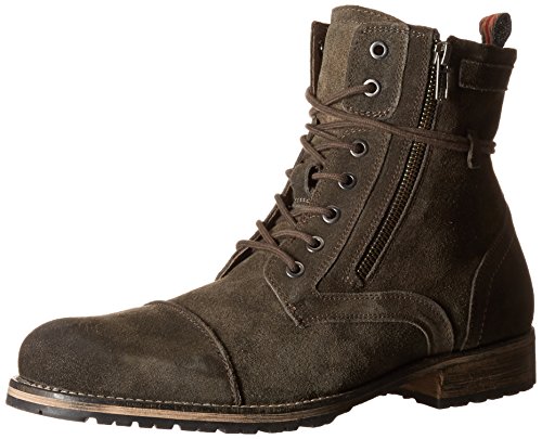 Testosterone Shoes Men's Pool Side Genuine Suede Combat Logger Boot, Olive Green, US 11