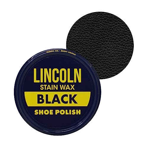 Lincoln Shoe Polish Wax - 2-1/8 oz | Made in USA Since 1925 - Black