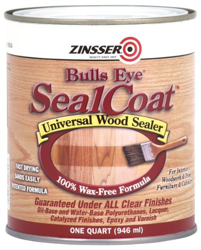 Rust-Oleum Zinsser 824H 1-Quart Bulls Eye Sealcoat Wood Sealer, Clear
