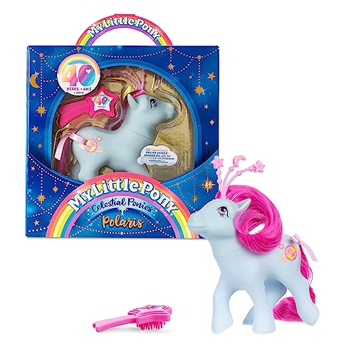 My Little Pony Classics - Celestial Ponies - Polaris - Retro 4' Collectible Play Figure, Great for Kids, Toddlers, Adults, Girls and Boys Ages 3+